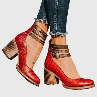 Stylish Boots for Women with Buckle Strap Style