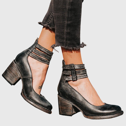 Stylish Boots for Women with Buckle Strap Style