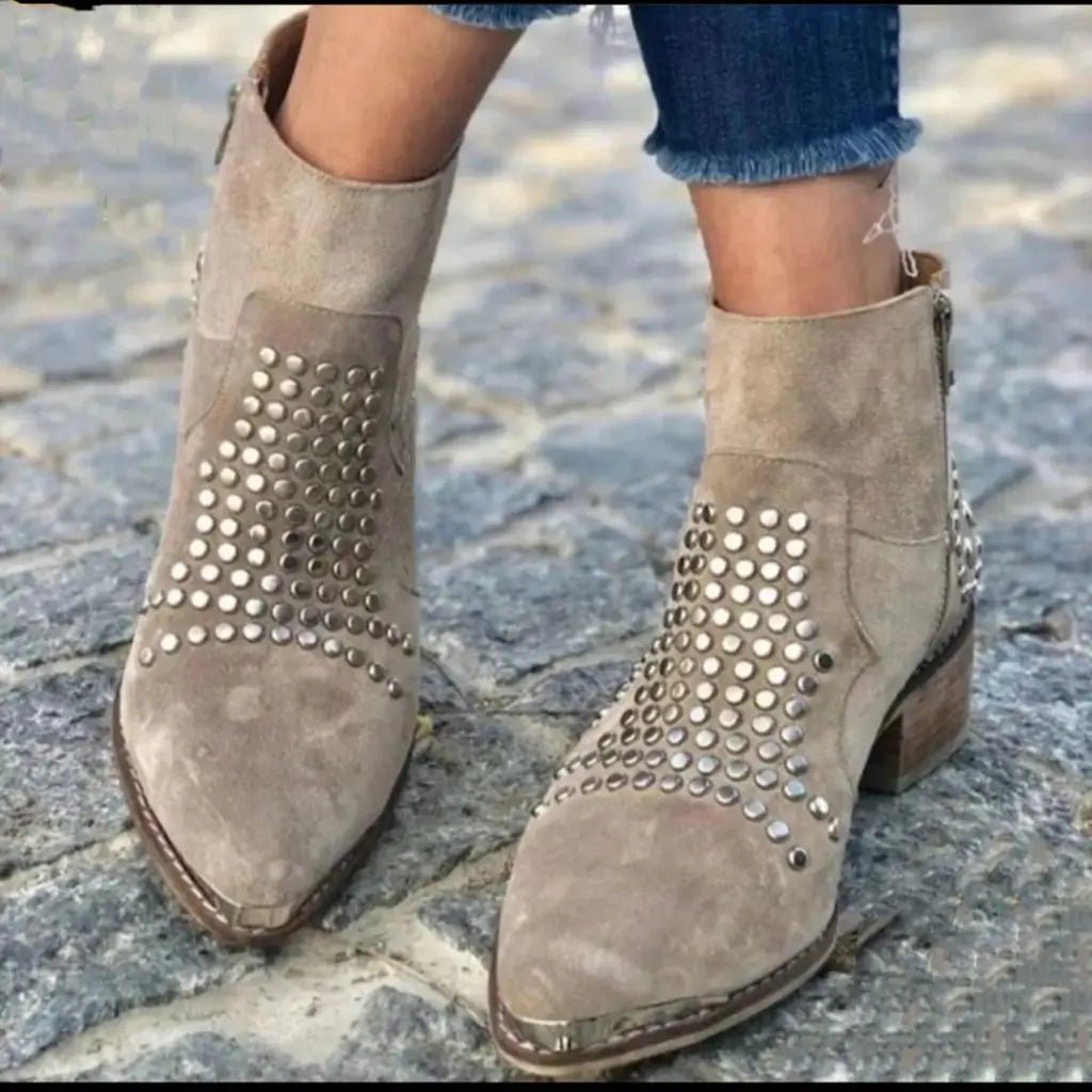Stylish Brown Boots for Women with Studded Detail Style