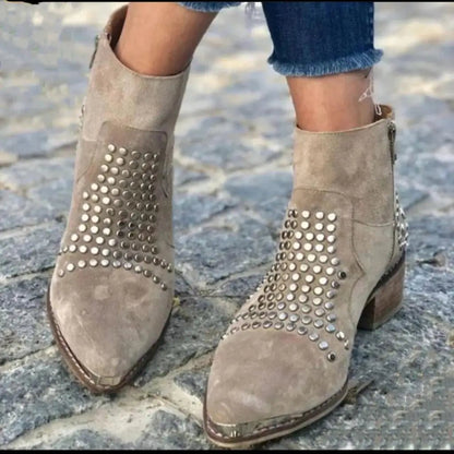 Stylish Brown Boots for Women with Studded Detail Style