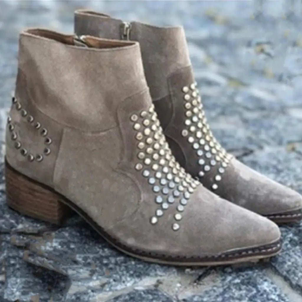 Stylish Brown Boots for Women with Studded Detail Style