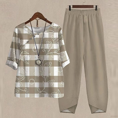 Effortless Two Piece Set for Women with Printed Style