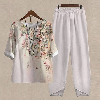 Effortless Two Piece Set for Women with Printed Style