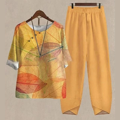 Effortless Two Piece Set for Women with Printed Style
