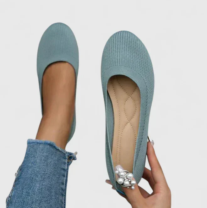 Comfortable Flats for Women with Woven Upper Style