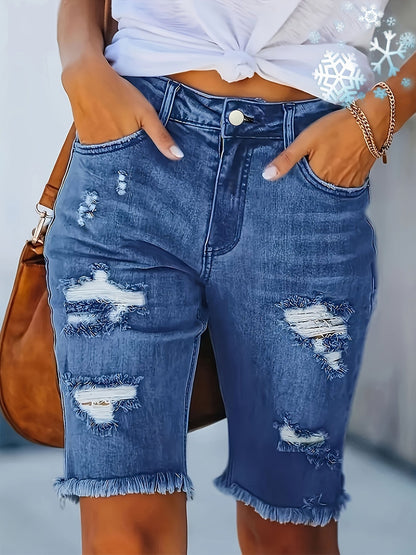 Stylish Denim Shorts for Women with High Waist Style