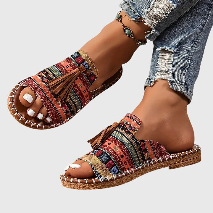 Comfortable Sandals for Women with Tassel Strap Style