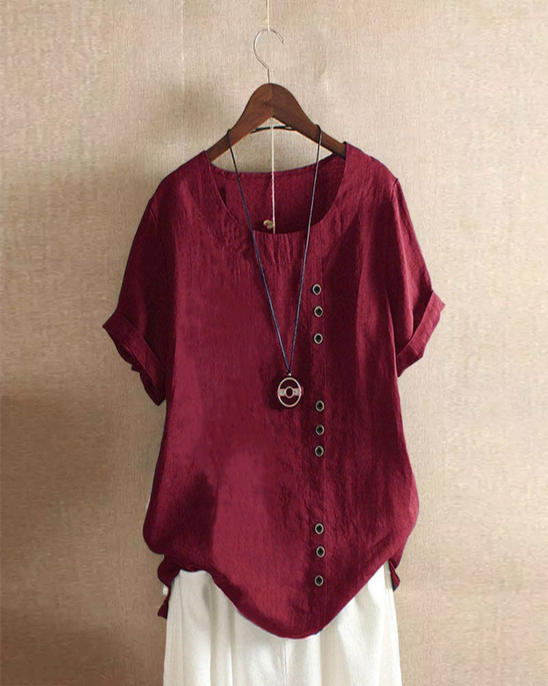 Effortless Button Detail Blouses for Women