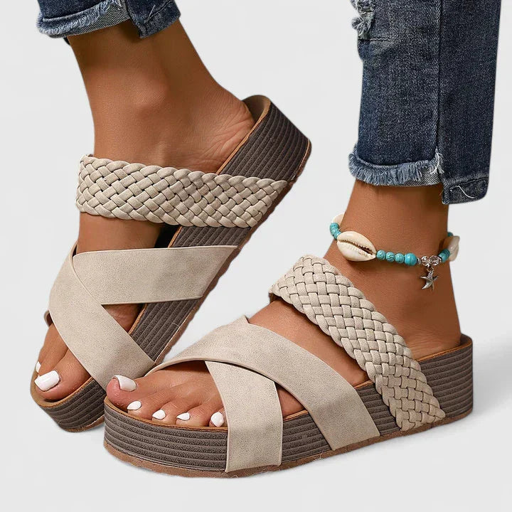 Comfortable Orthopedic Sandals for Women with Crossover Strap Style