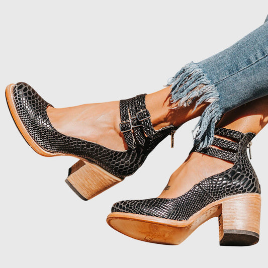 Stylish Boots for Women with Buckle Strap Style