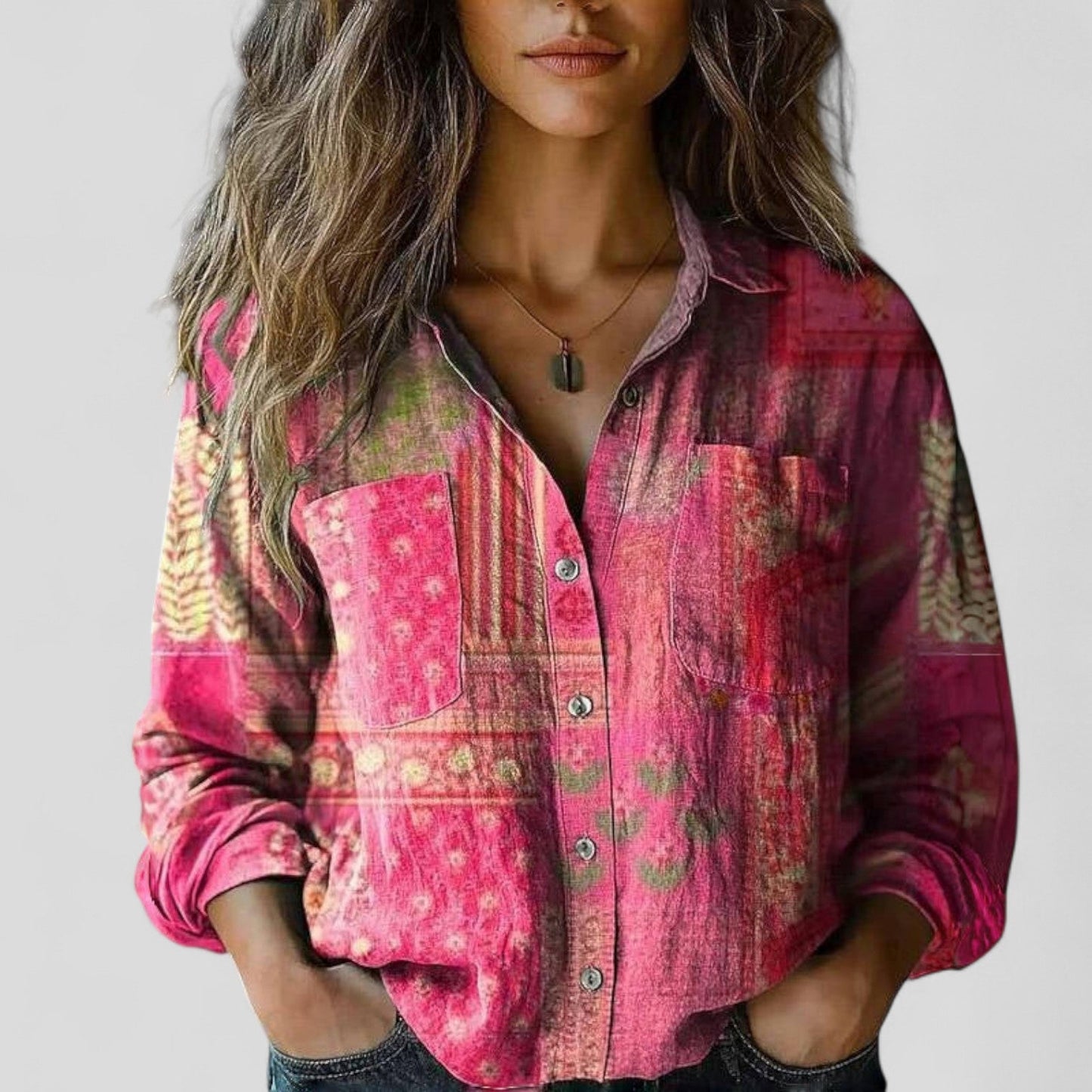 Effortless Floral Jacket for Women with Zip Front Style