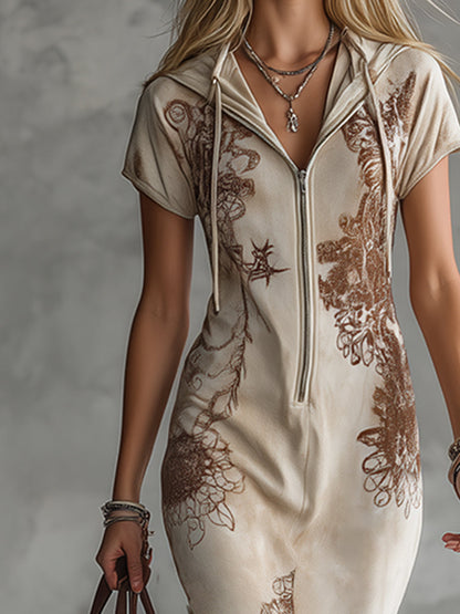 Off-White Embroidered Fringe Midi Dress
