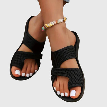 Comfortable Sandals for Women with Mesh Strap Platform Slip On Style