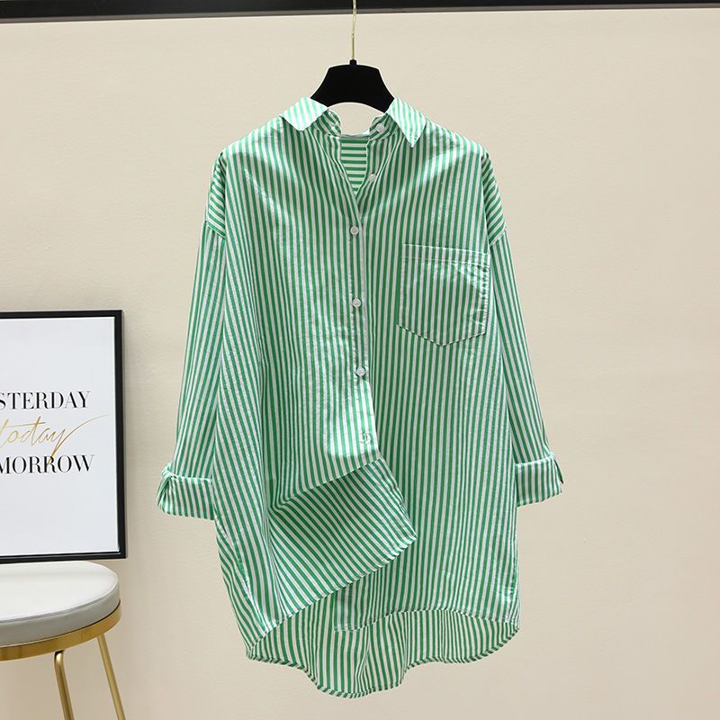 Effortless Striped Button Down Blouse for Women