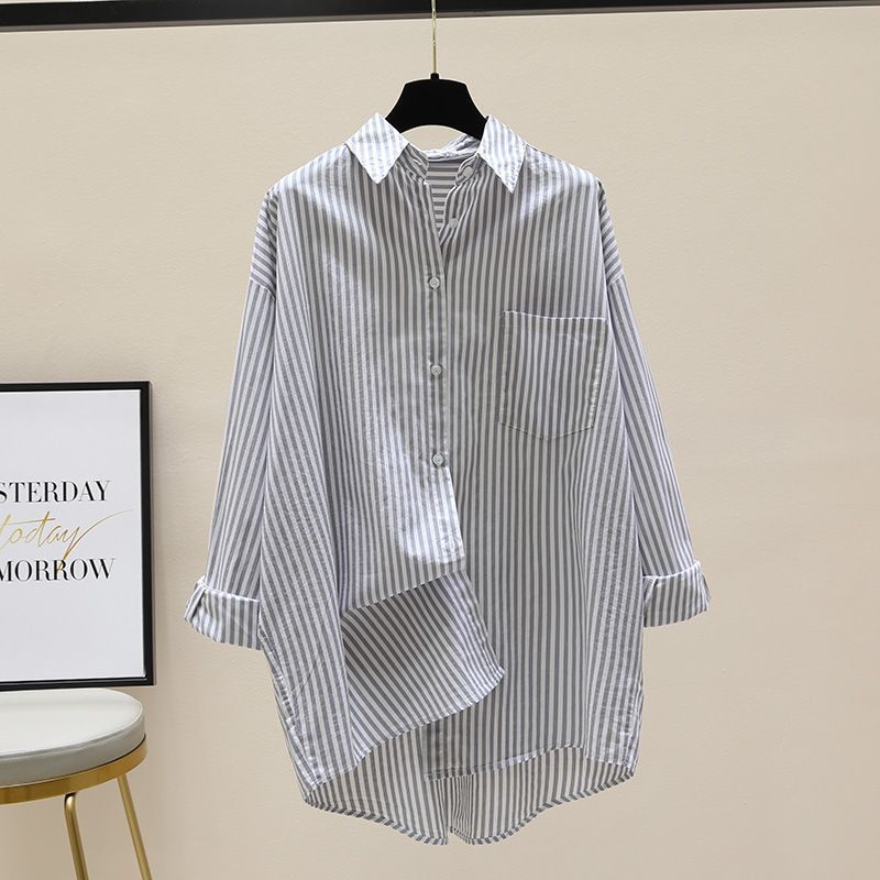 Effortless Striped Button Down Blouse for Women
