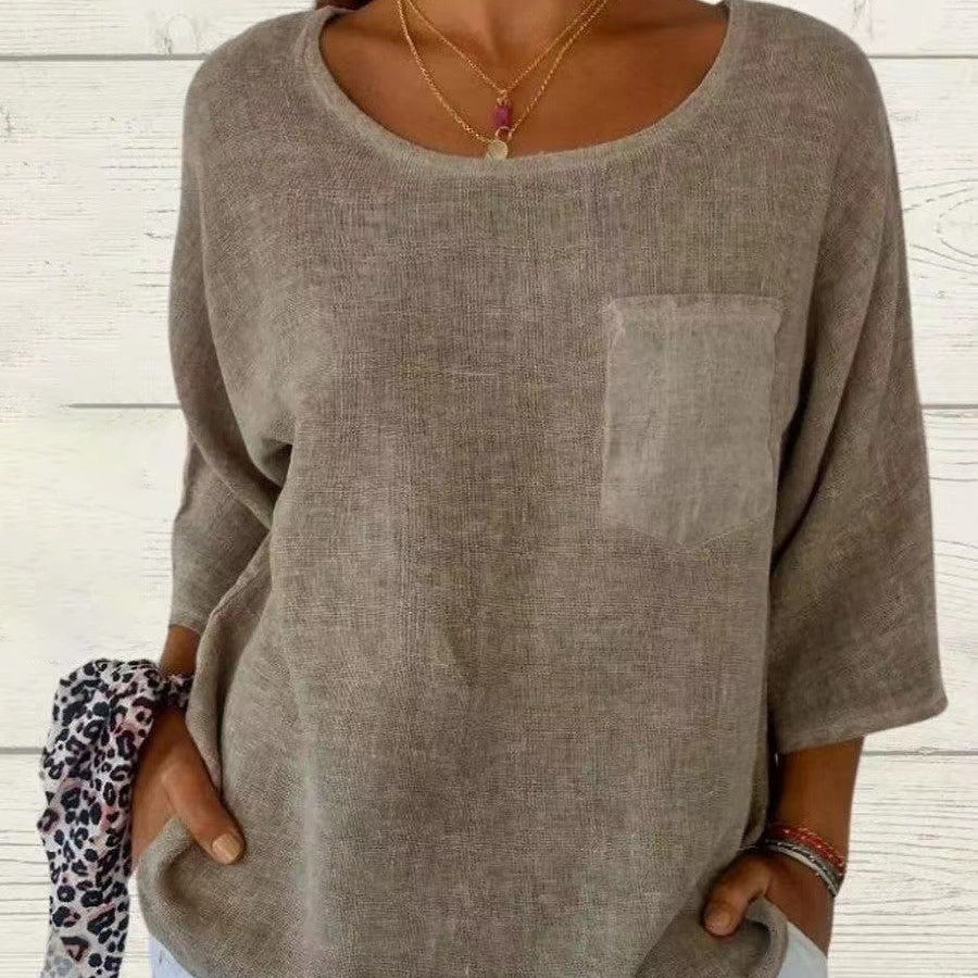 Comfortable Tunic Blouses for Women with Round Neck Style