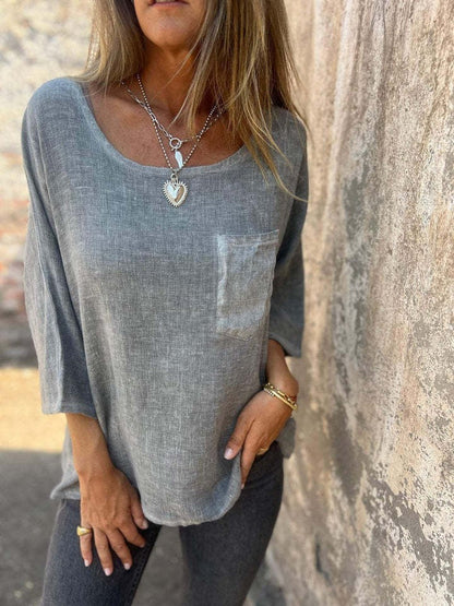 Comfortable Tunic Blouses for Women with Round Neck Style