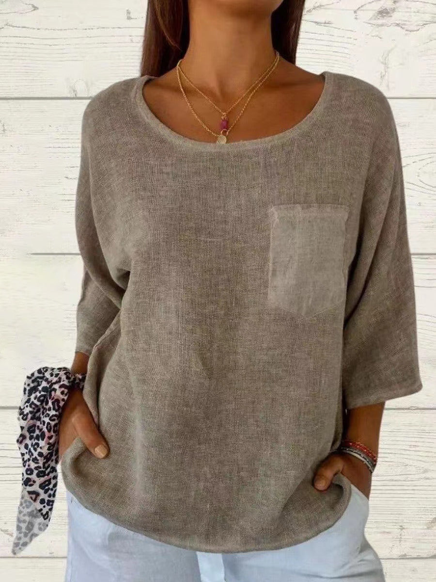 Comfortable Tunic Blouses for Women with Round Neck Style