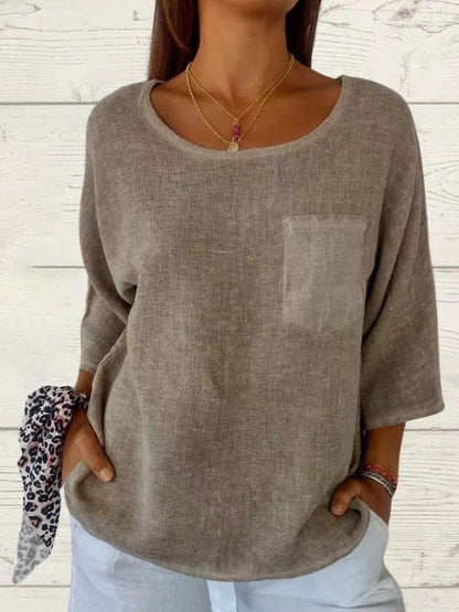 Comfortable Tunic Blouses for Women with Round Neck Style