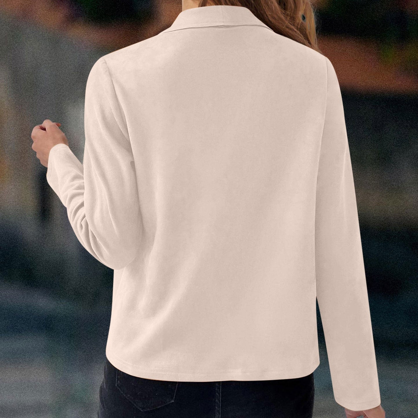 Effortless Draped Open Front Jacket for Women with Waterfall Lapel Style