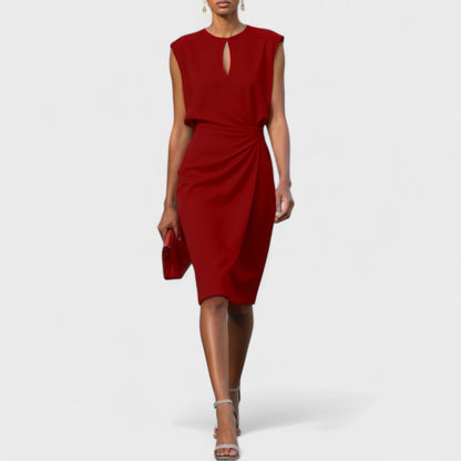 Sleeveless Midi Dress with Side Slit