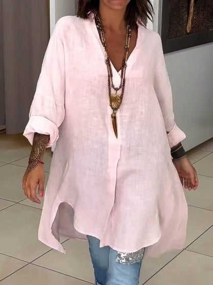 Effortless Tunic Blouses for Women with V Neck Style