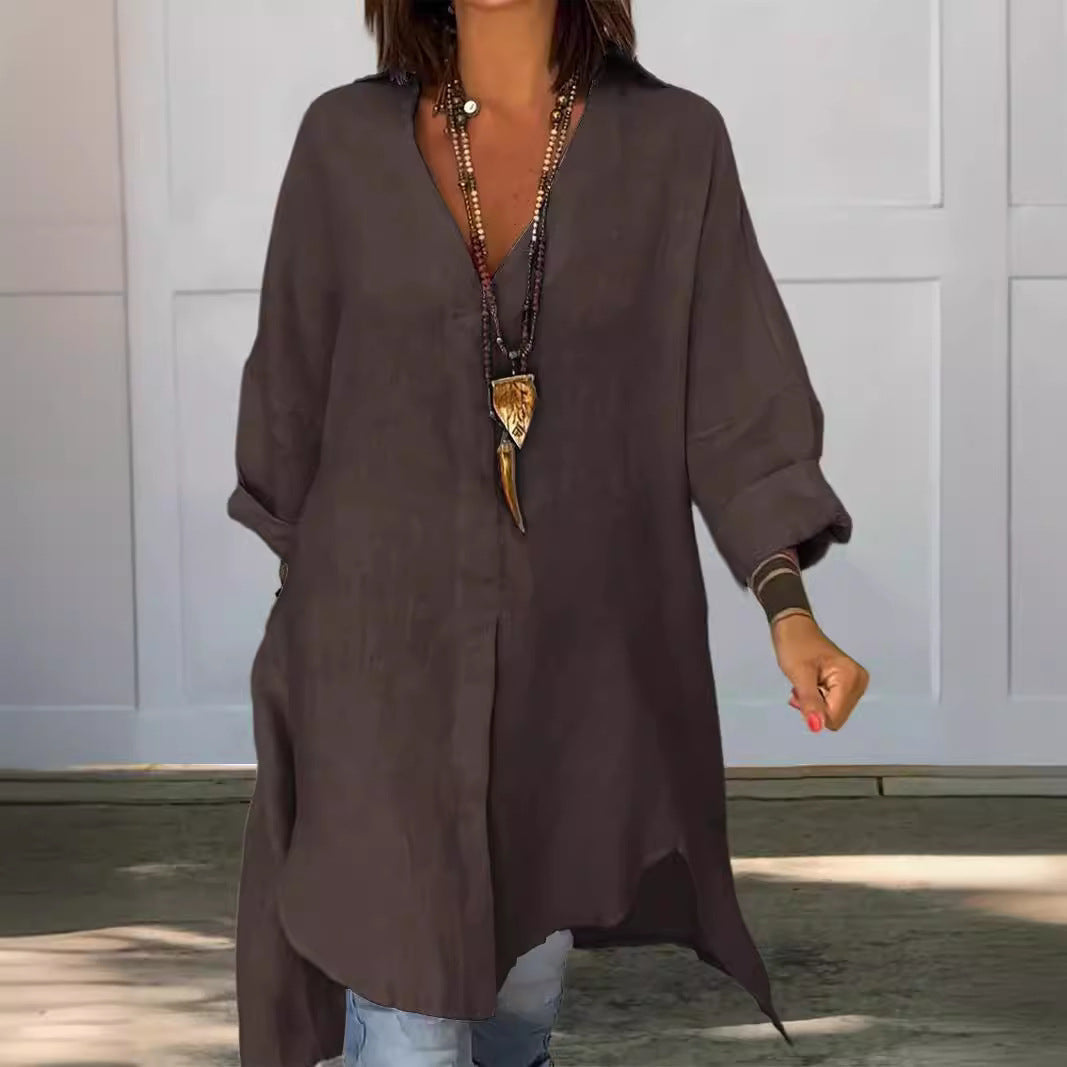 Effortless Tunic Blouses for Women with V Neck Style