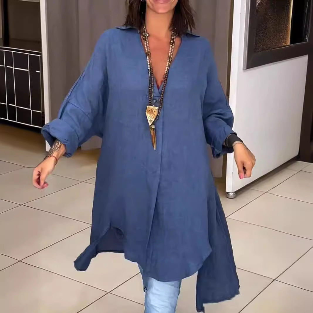Effortless Tunic Blouses for Women with V Neck Style