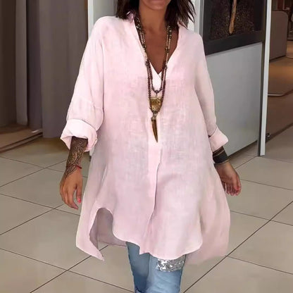 Effortless Tunic Blouses for Women with V Neck Style
