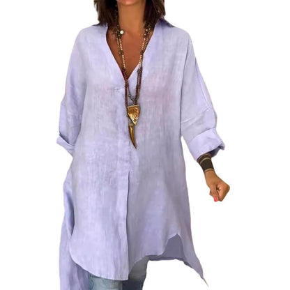 Effortless Tunic Blouses for Women with V Neck Style