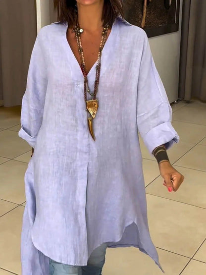 Effortless Tunic Blouses for Women with V Neck Style