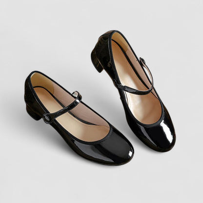 Elegant Mary Jane Shoes for Women with Patent Finish Style
