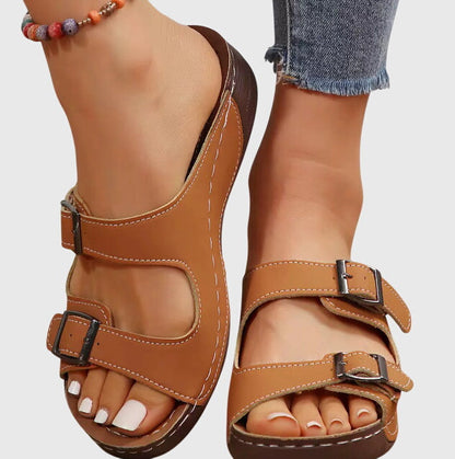 Comfortable Orthopedic Sandals for Women with Buckle Strap Style