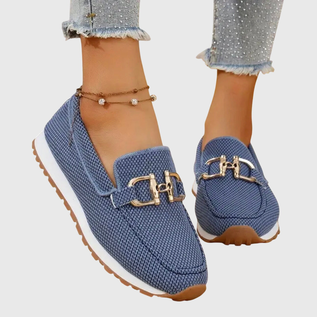 Comfortable Loafers for Women with Buckle Detail Style