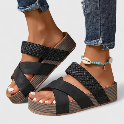 Comfortable Orthopedic Sandals for Women with Crossover Strap Style