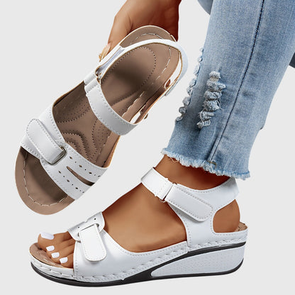 Adjustable Strap Wedge Sandals