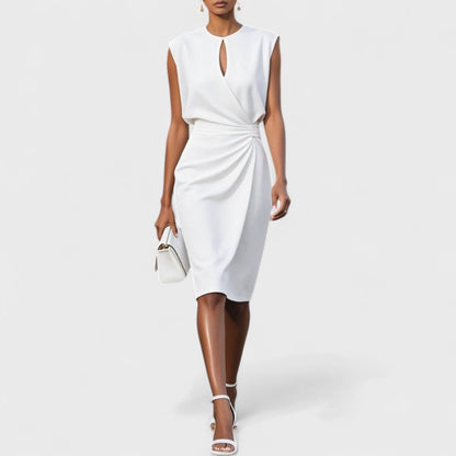 Sleeveless Midi Dress with Side Slit