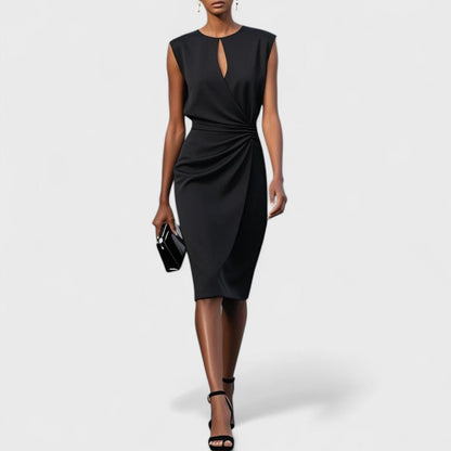 Sleeveless Midi Dress with Side Slit