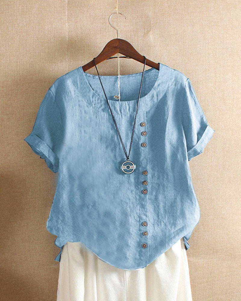Effortless Button Detail Blouses for Women
