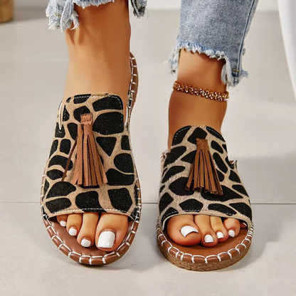 Comfortable Sandals for Women with Tassel Strap Style