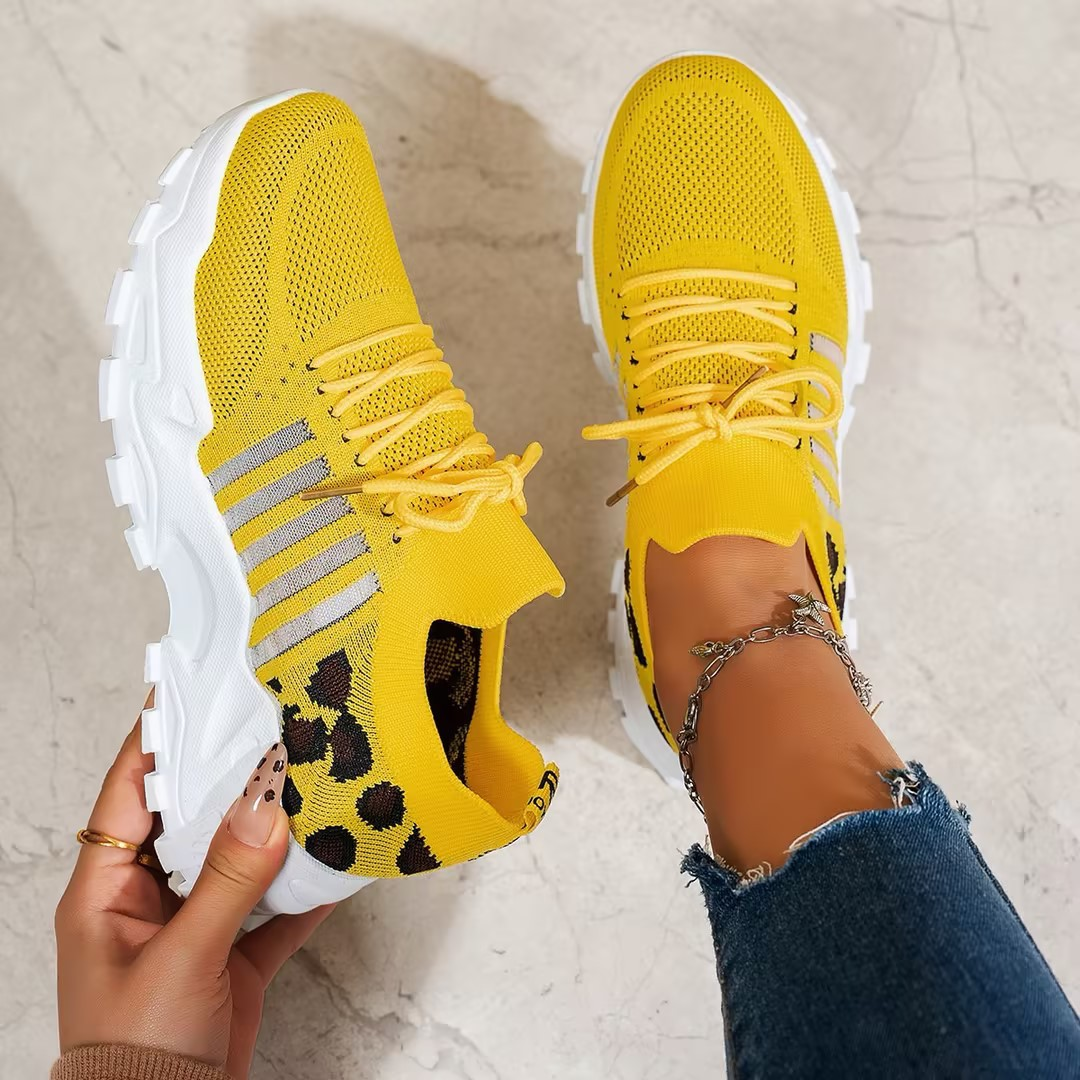 Comfortable Mesh Running Sneakers for Women with Lightweight Chunky Sole