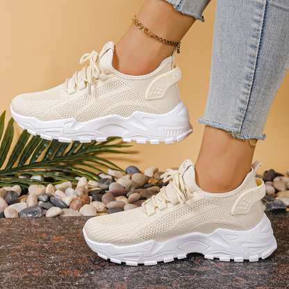 Comfortable Mesh Running Sneakers for Women with Lightweight Chunky Sole