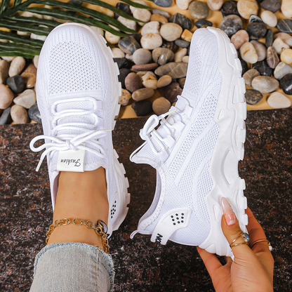 Comfortable Mesh Running Sneakers for Women with Lightweight Chunky Sole