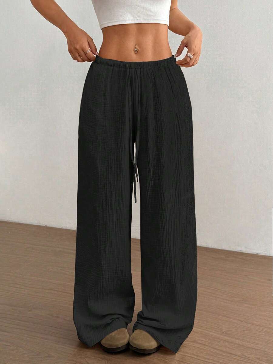 Effortless Wide Leg Pants for Women with High Waist Style