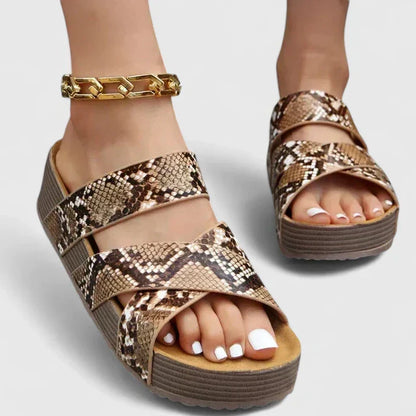 Comfortable Orthopedic Sandals for Women with Crossover Strap Style