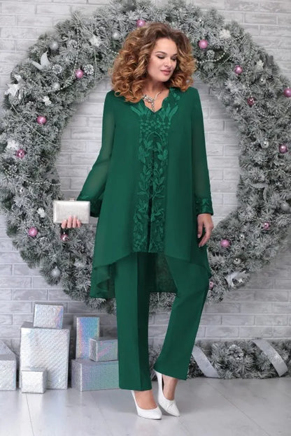 Elegant Lace Sleeve Two Piece Set for Women with Wedding Guest Dress Style