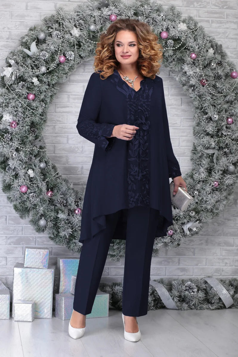 Elegant Lace Sleeve Two Piece Set for Women with Wedding Guest Dress Style