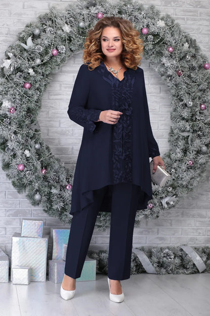 Elegant Lace Sleeve Two Piece Set for Women with Wedding Guest Dress Style