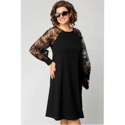 Elegant Black A Line Dress for Women with Wedding Guest Dress Style