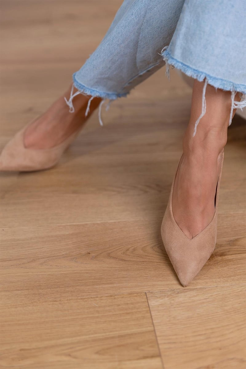 Elegant Brown Wedding Shoes for Women with Slingback Strap Style